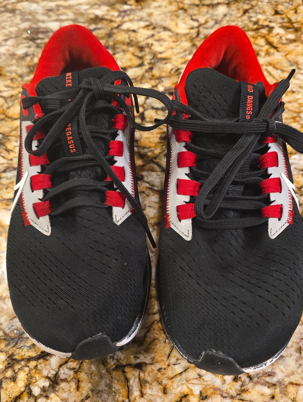 Nike Men's GA Bulldogs Black & Red Running Shoes